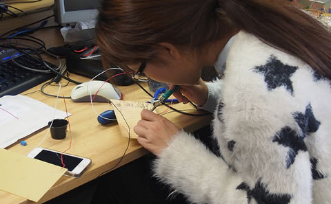 Students on the Electronic Design course