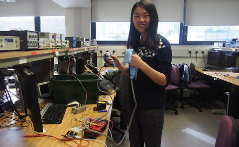 Students on the Electronic Design course