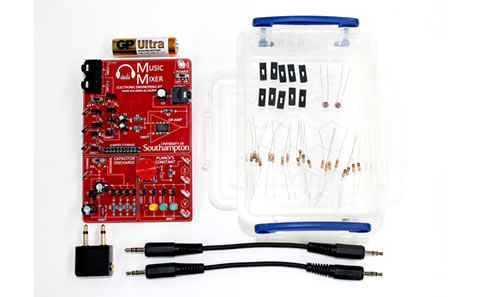 The Music Mixer circuit board 