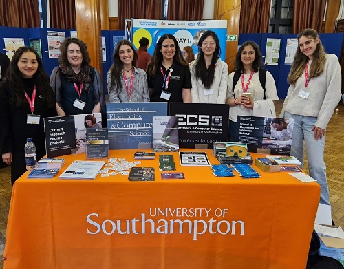 Women in ECS group at a national conference